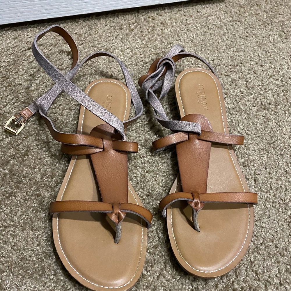 Ankle wrap sandals